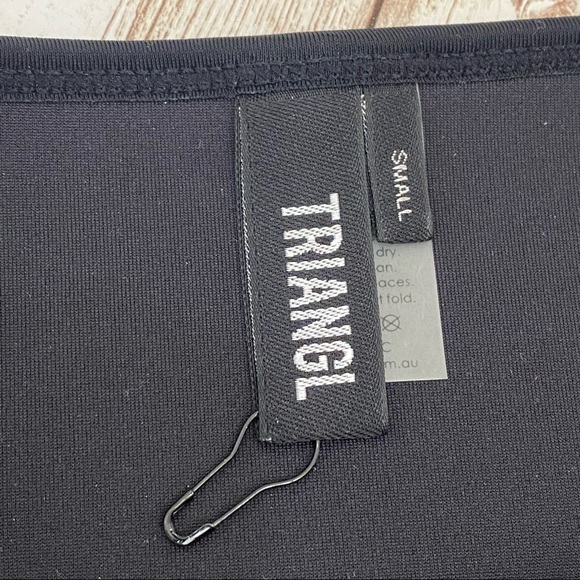 TRIANGL Swimwear Pink/Black Neoprene Triangle Bikini Swim Set Size S/L - Picture 11 of 14